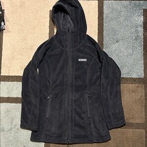 Columbia Charcoal Hooded Fleecy Jacket